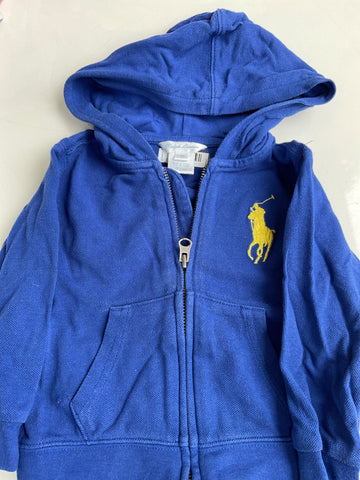 Ralph Lauren Sweatshirt Jacke mit Kapuze  86 Blau