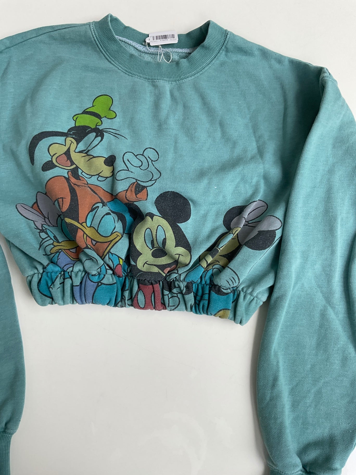 Disney Hoodie kurz 164 Türkis/Micky Mouse