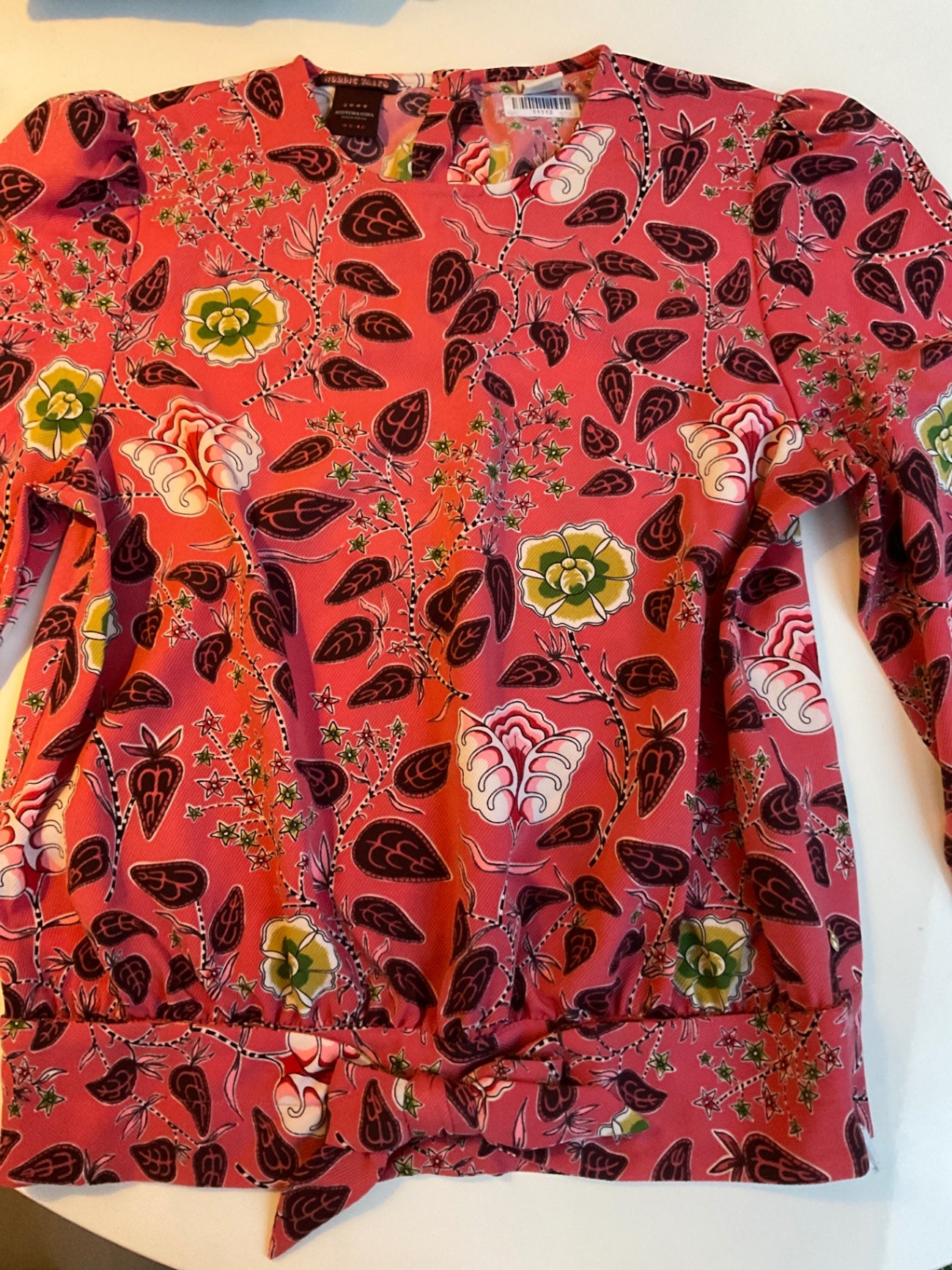 Scotch & Soda Bluse 164 Pink mit mehrfarbigem Muster