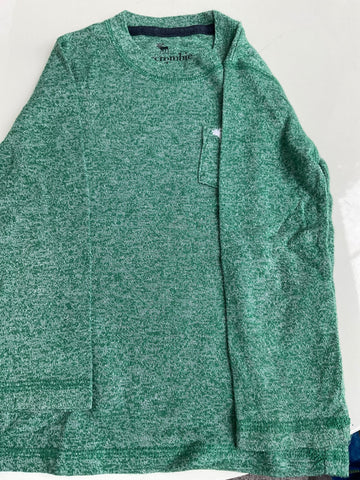 Abercrombie kids Langarmshirt 98/104 Grün/Weiß