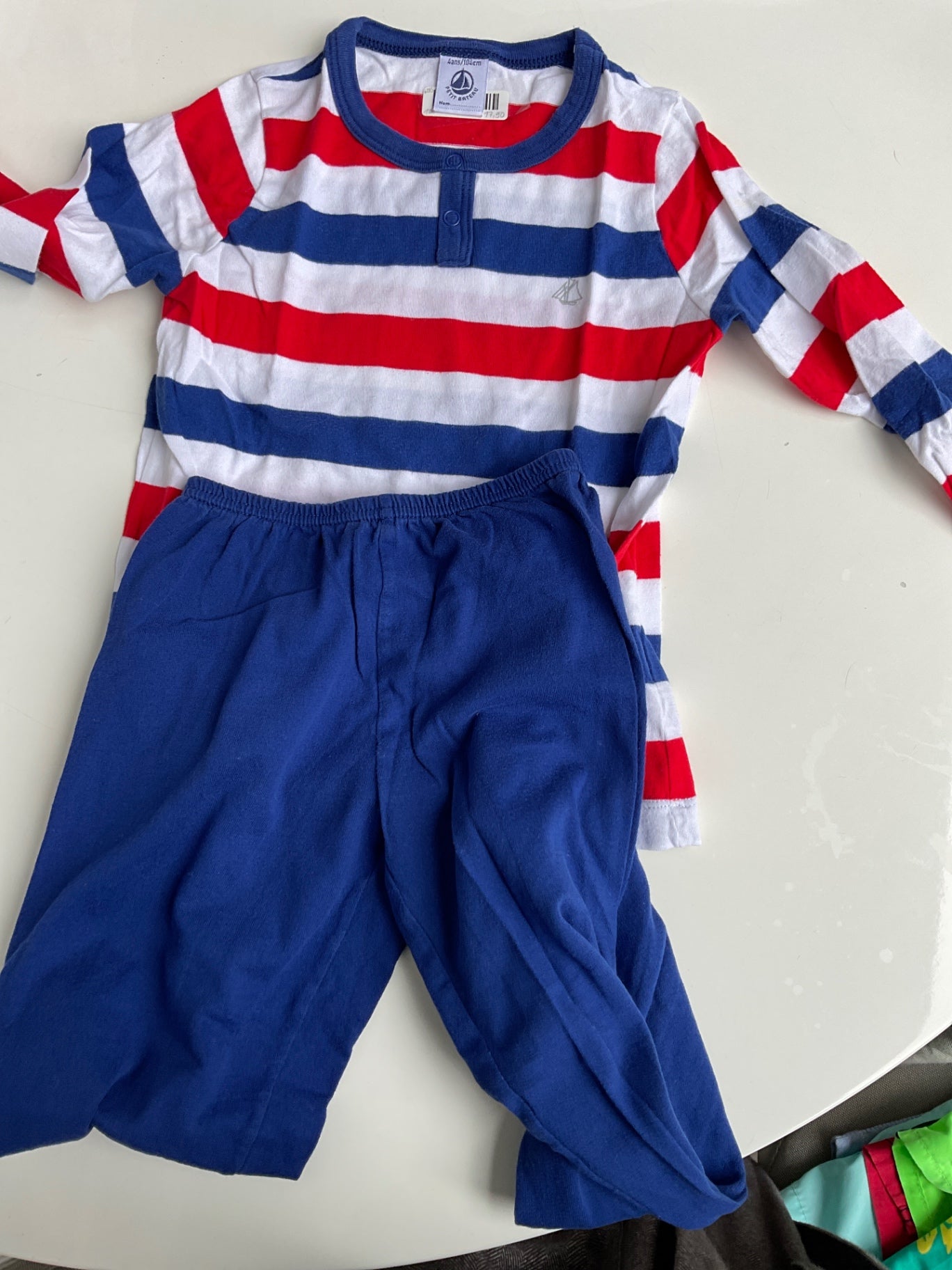 PETIT BATEAU  Pyjama  104 Mehrfarbig (Rot, Weiß, Blau)