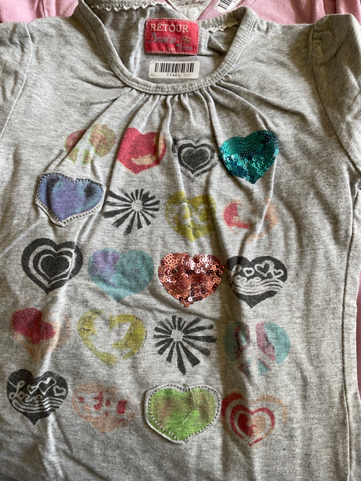 Retour Denim T-Shirt *Herz 116 Grau