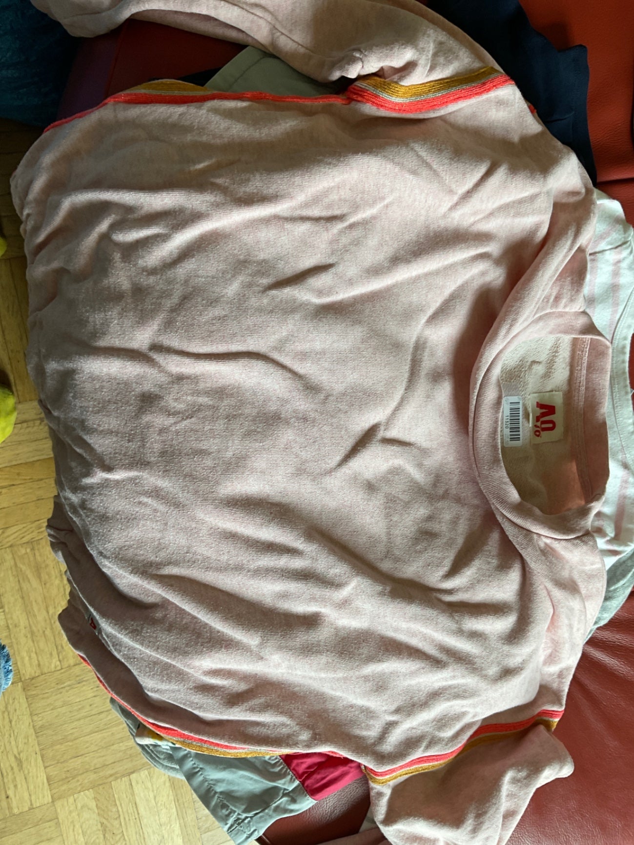 AO Pullover *Neon Rand 164 Rosa