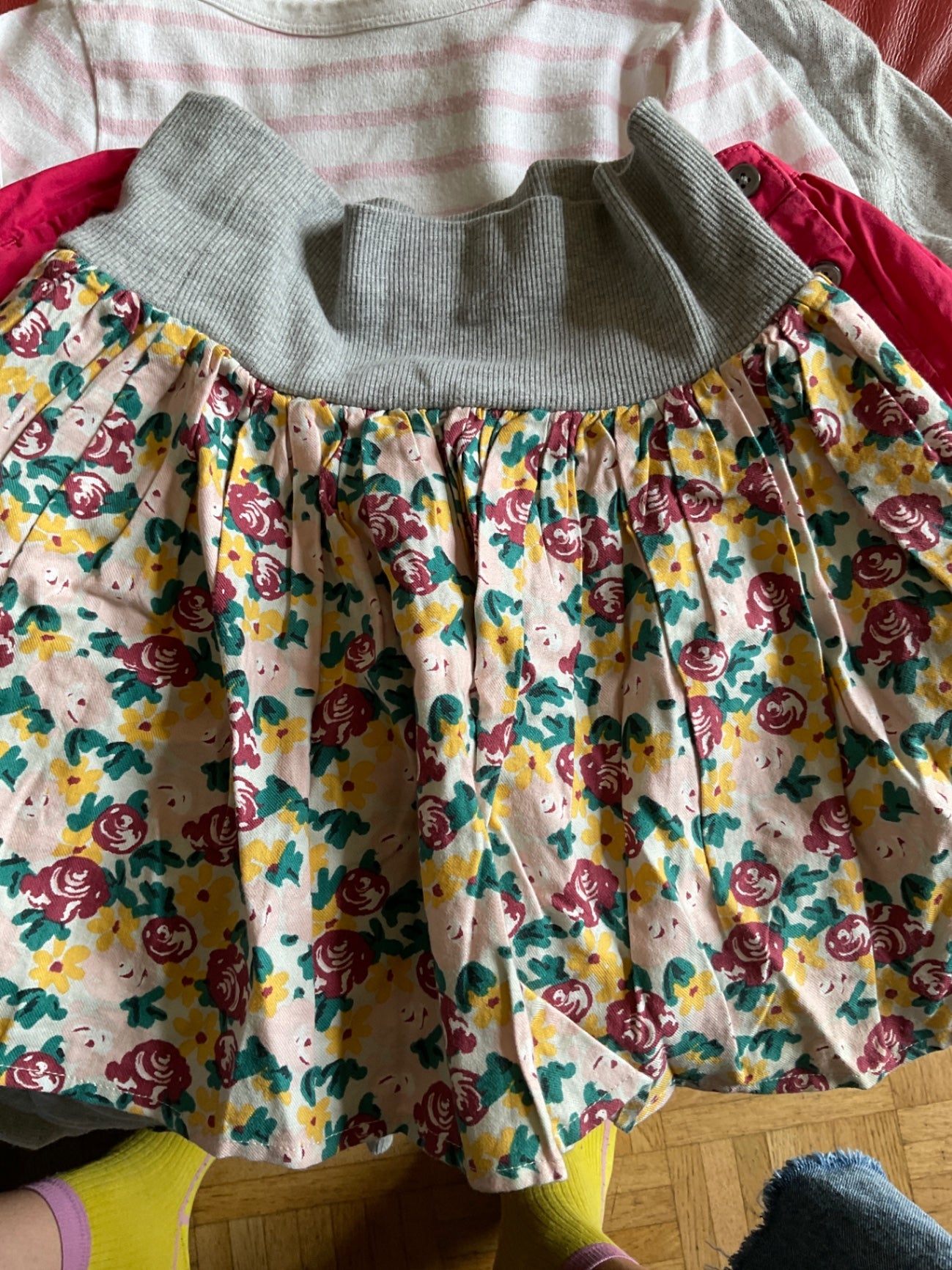 PETIT BATEAU  Rock 128 Mehrfarbig (Rosa, Grau, Rot, Gelb, Grün)