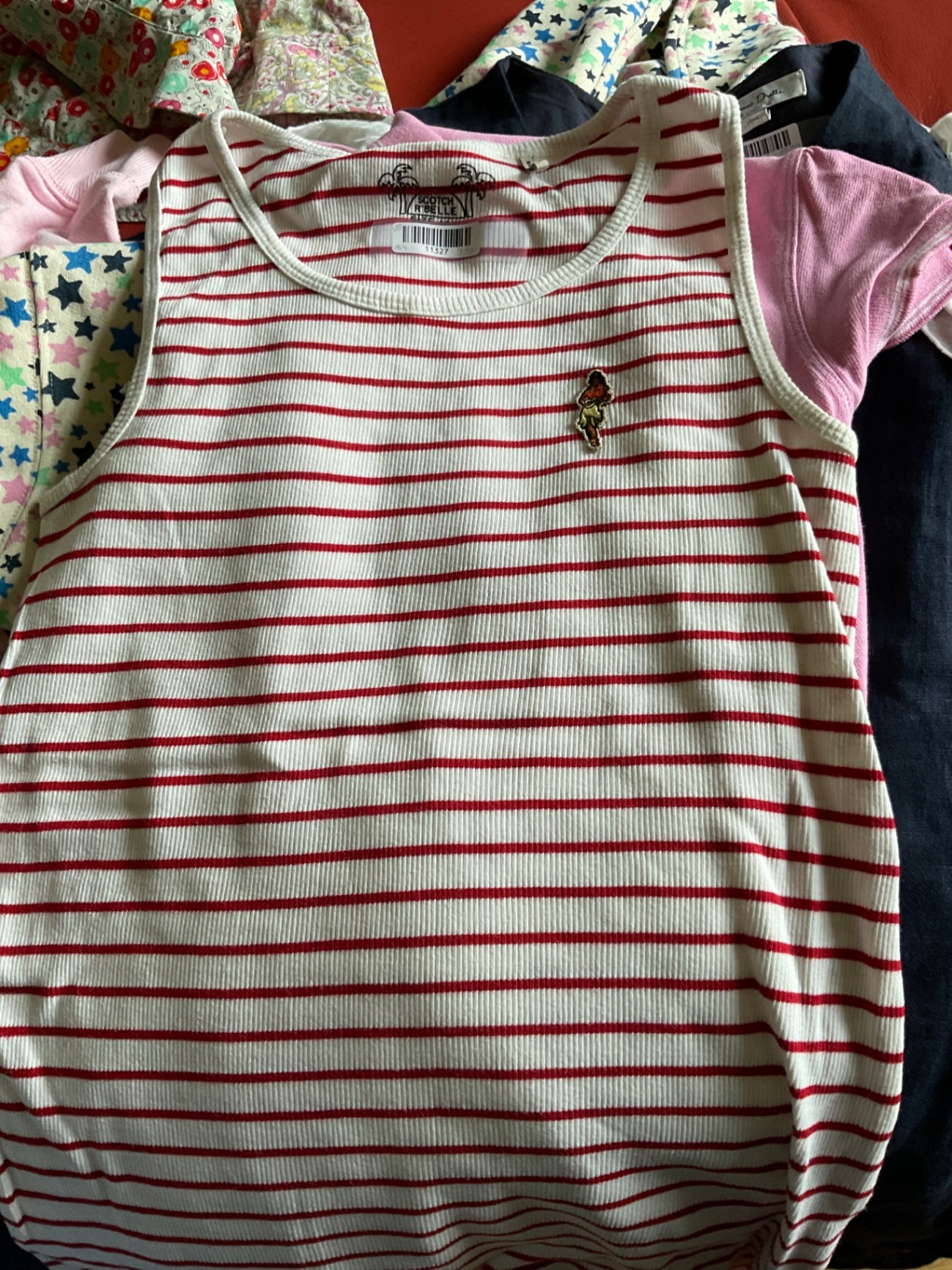 Scotch rebelle Tanktop 164 Weiß und Rot