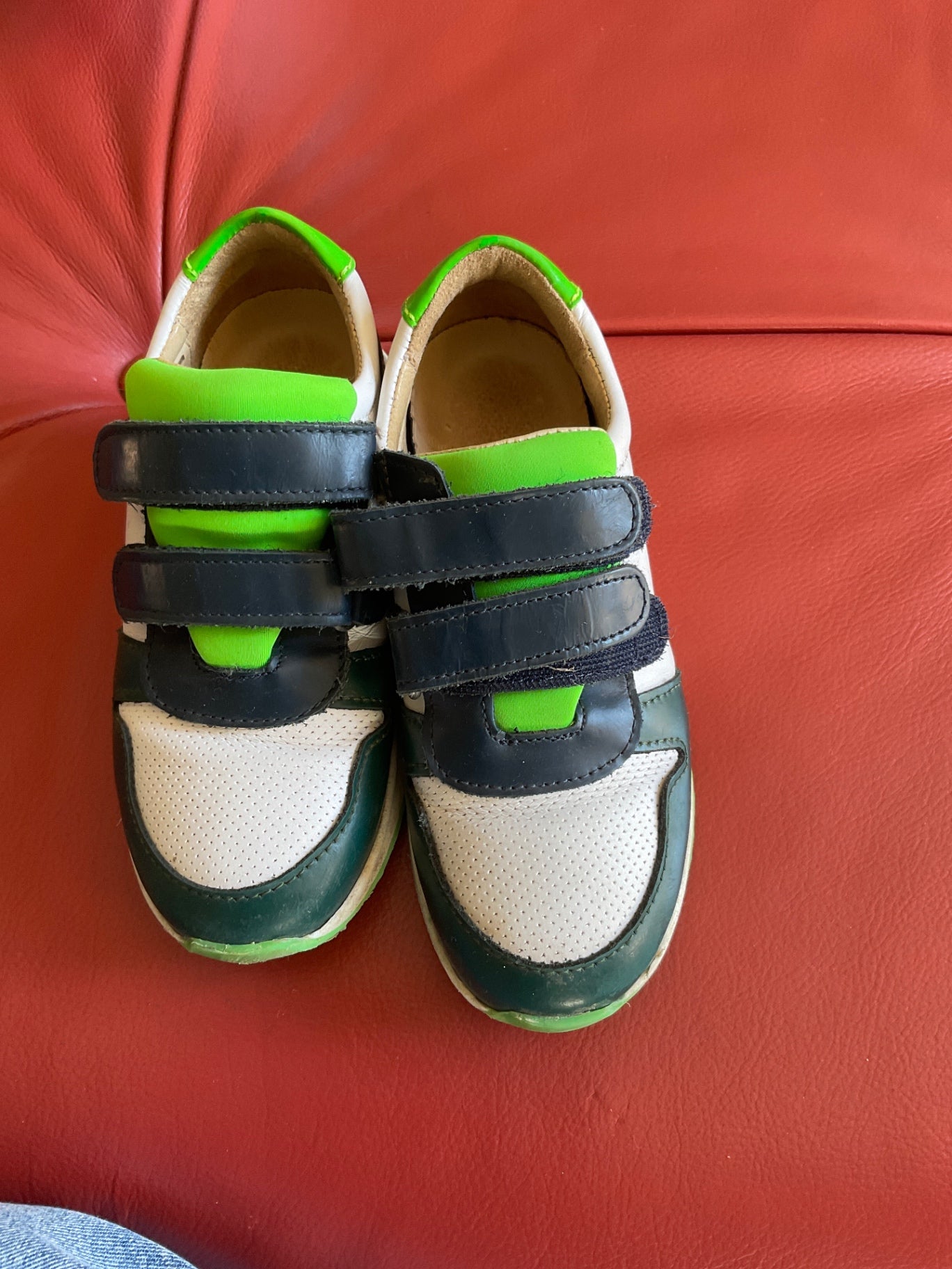 Jacadi  Schuhe *grün 30 Grün und Weiß