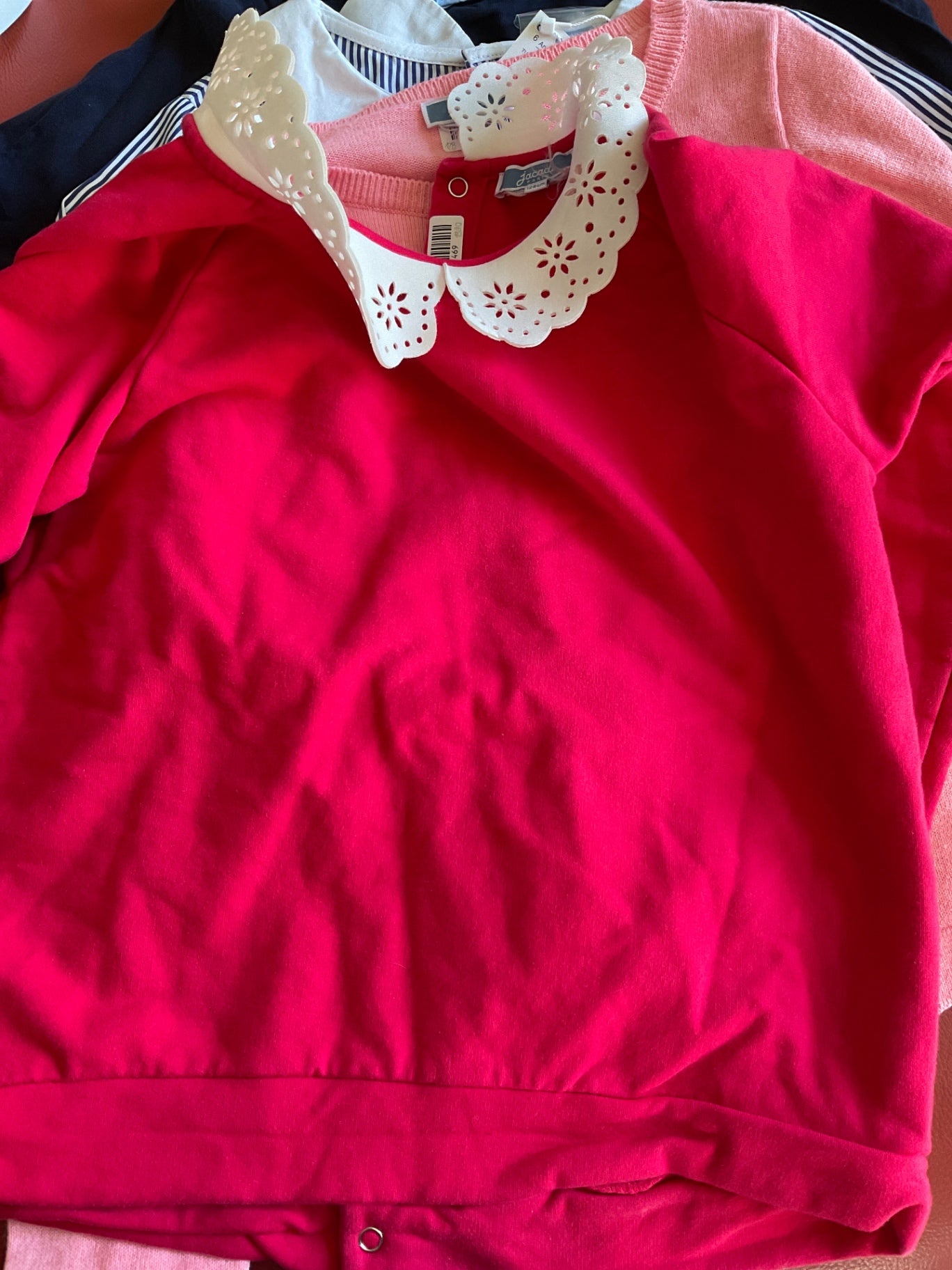 Jacadi Pullover mit kragen 128 Rot