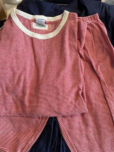 PETIT BATEAU  Pyjama  152 Rot und Weiß