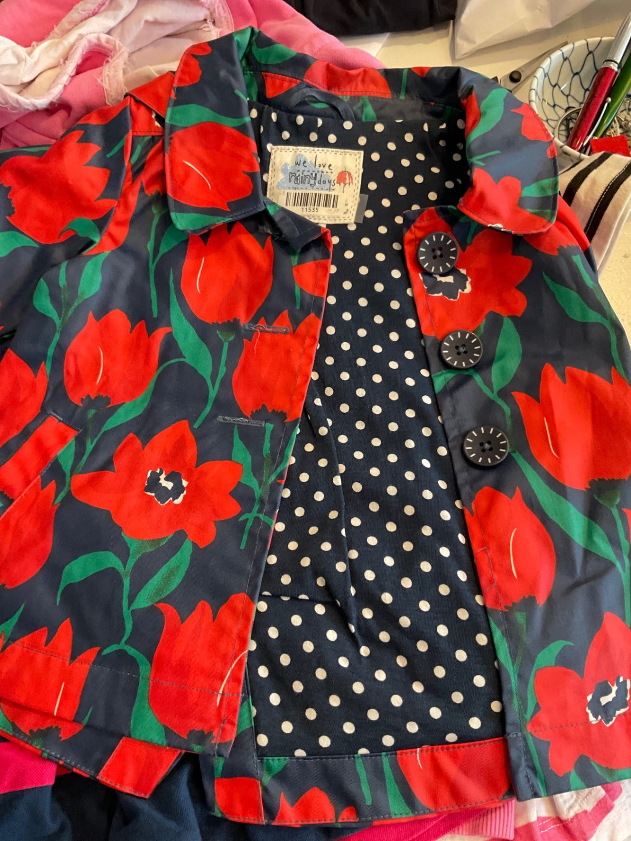 Next Jacke 68 Blau und Rot