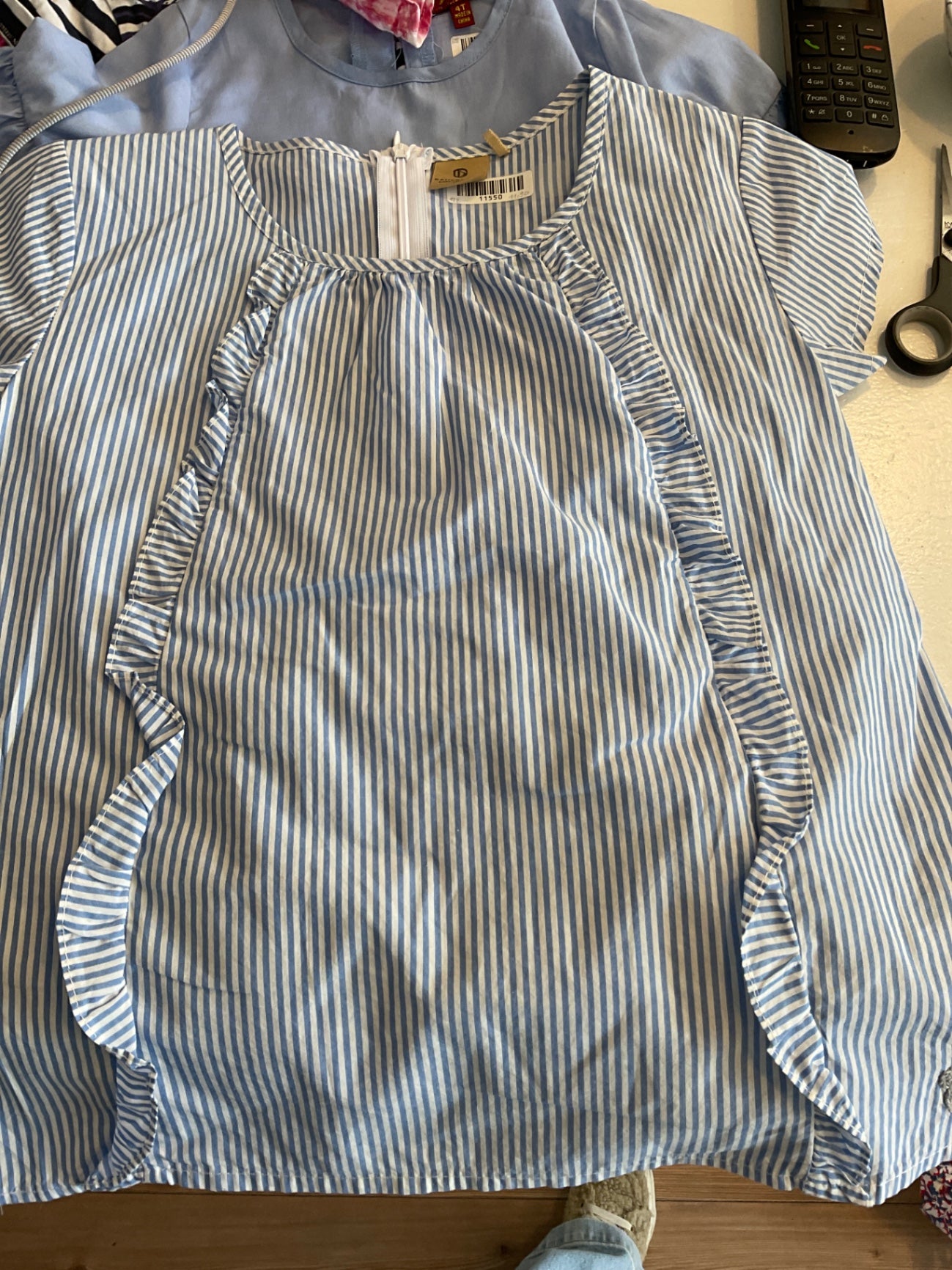 Bellybutton  Bluse 122 Blau-Weiß gestreift