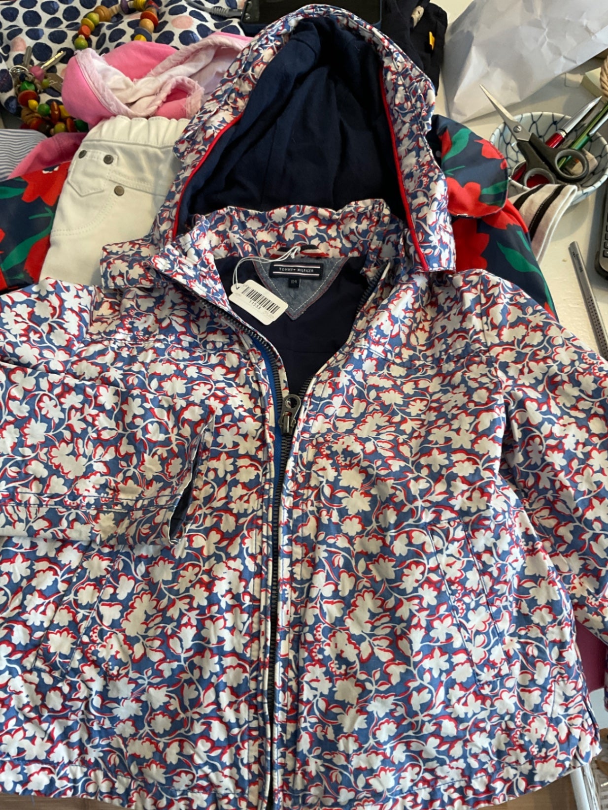 Tommy Hilfiger Jacke 104 Blau, Rot, Weiß