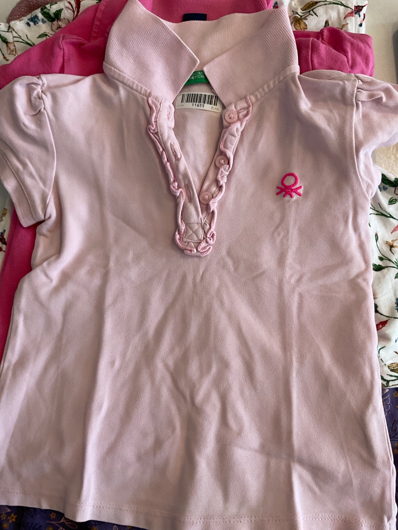 Benetton Poloshirt 110 Rosa