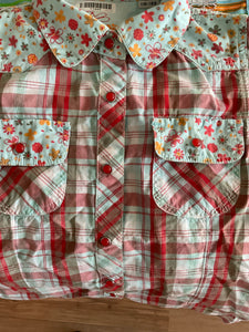 Tom Tailor Bluse 116/122 Rot und türkis kariert