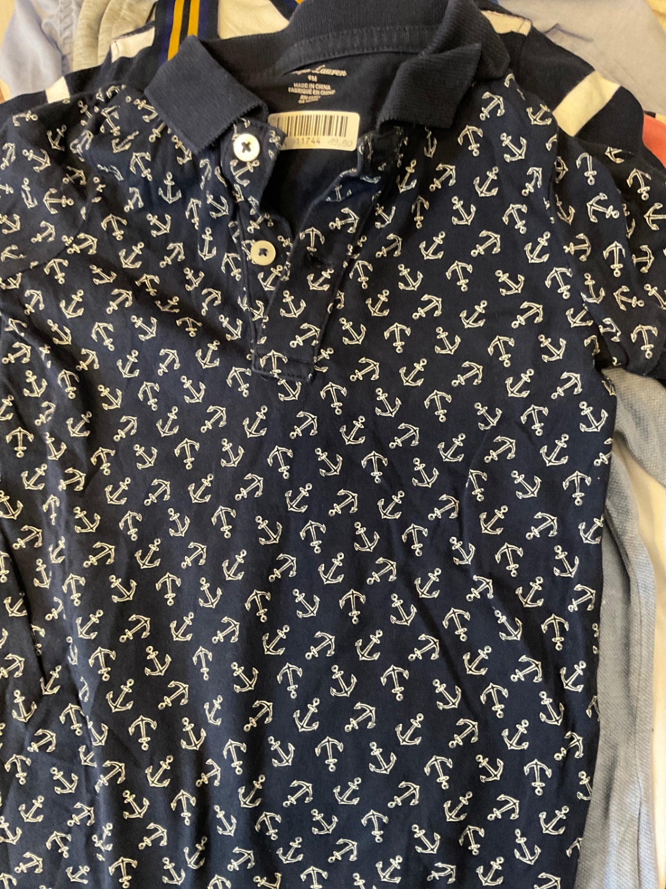 Ralph Lauren  Strampler kurz 68/74 Marineblau Anker
