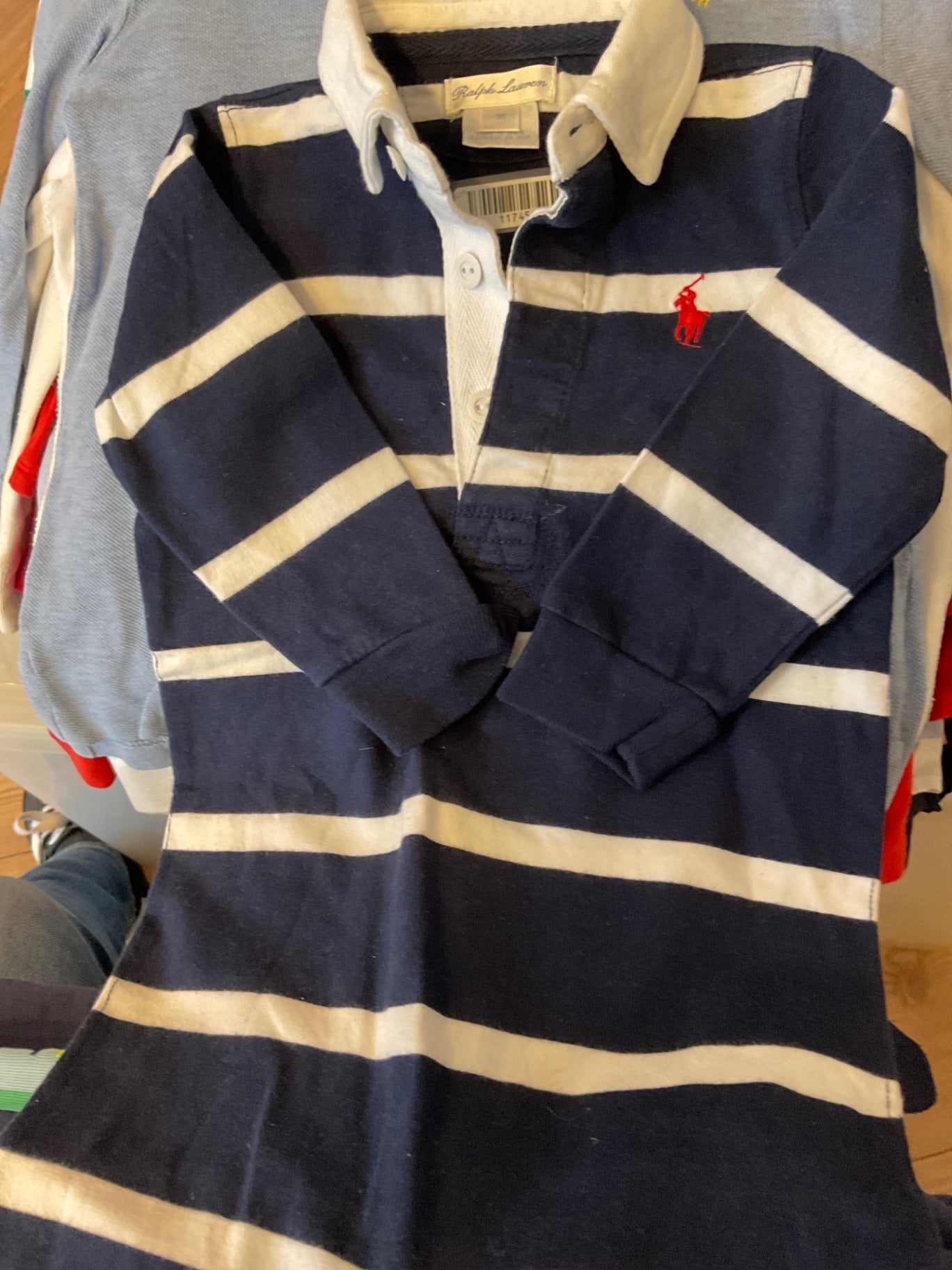 Ralph Lauren Strampler  74 Blau und Weiß gestreift
