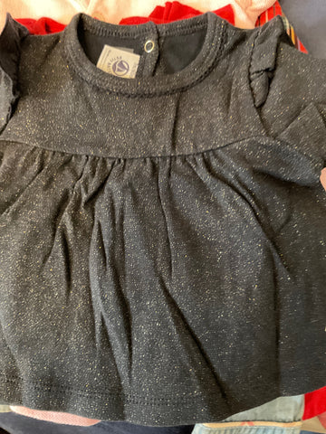 PETIT BATEAU  Kleid 56 Dunkelblau mit Glitzer