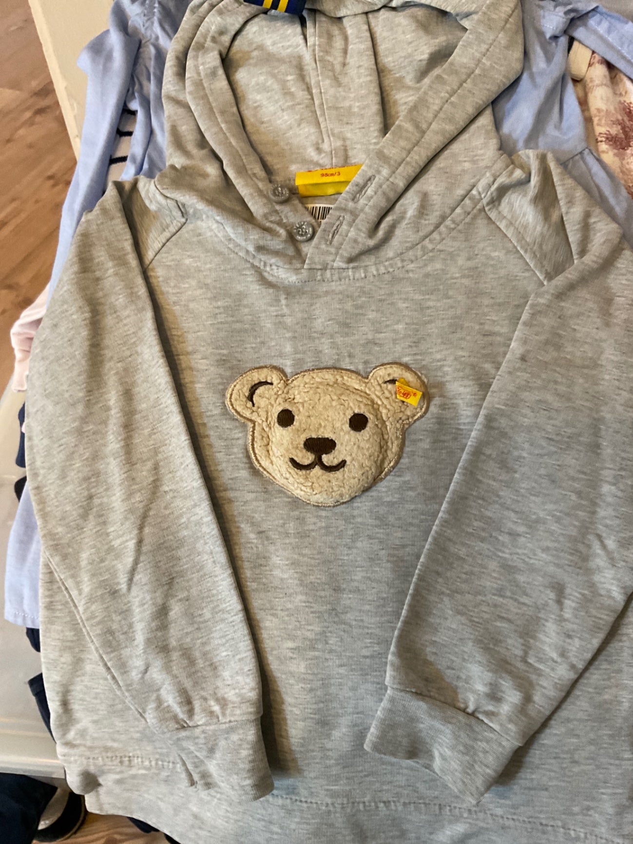 Steiff Hoodie mit Kapuze 🐻  98 Grau