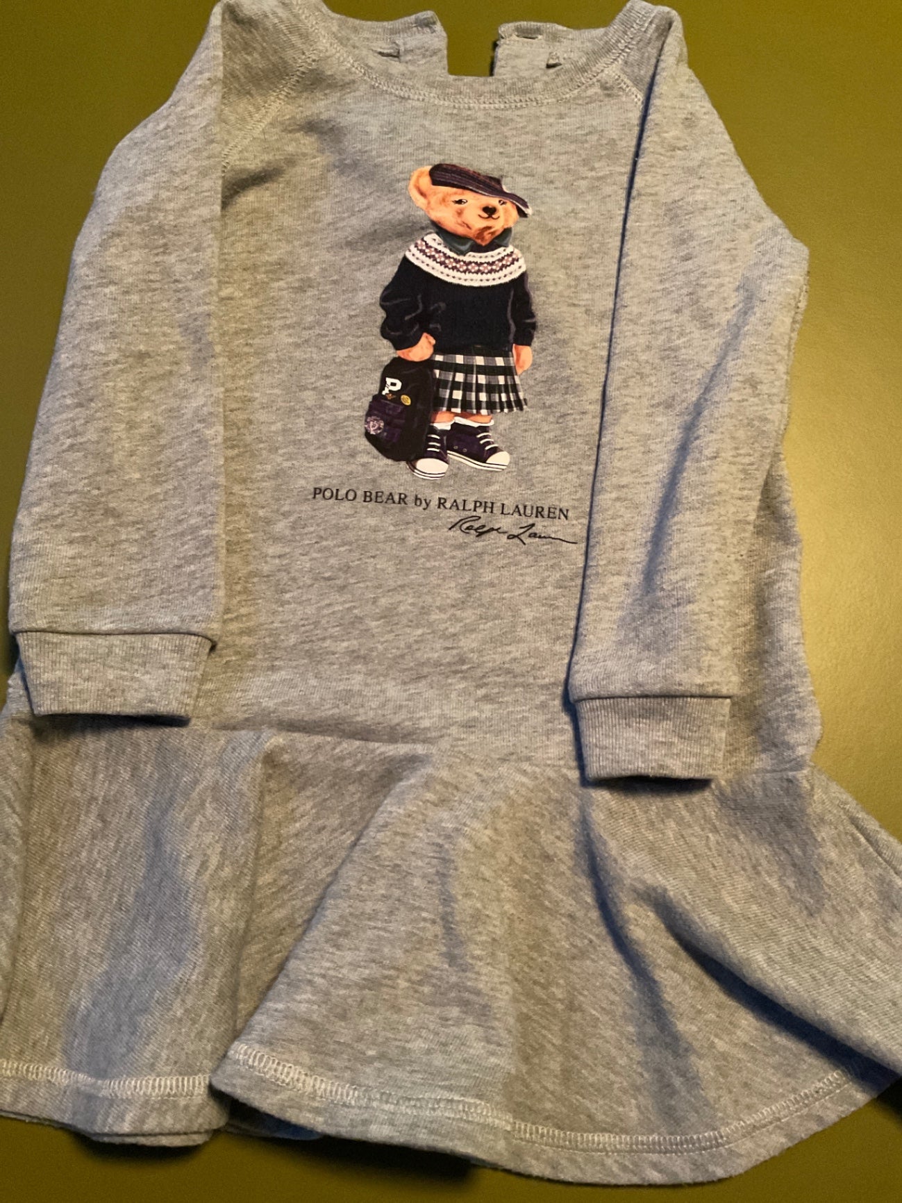 Ralph Lauren Kleid 86 Grau mit Bären 🐻