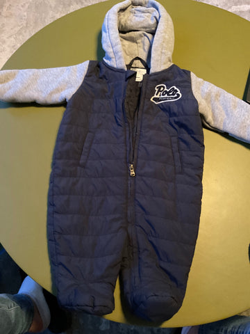 Ralph Lauren Overall mit Kapuze 68 Blau und Grau