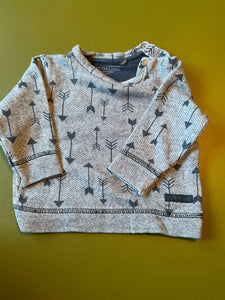 Bellybutton Pullover 62 Grau mit Pfeilen
