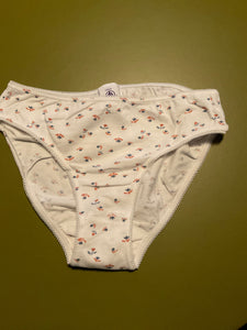 PETIT BATEAU  Slip 152 Weiß mit 🌸