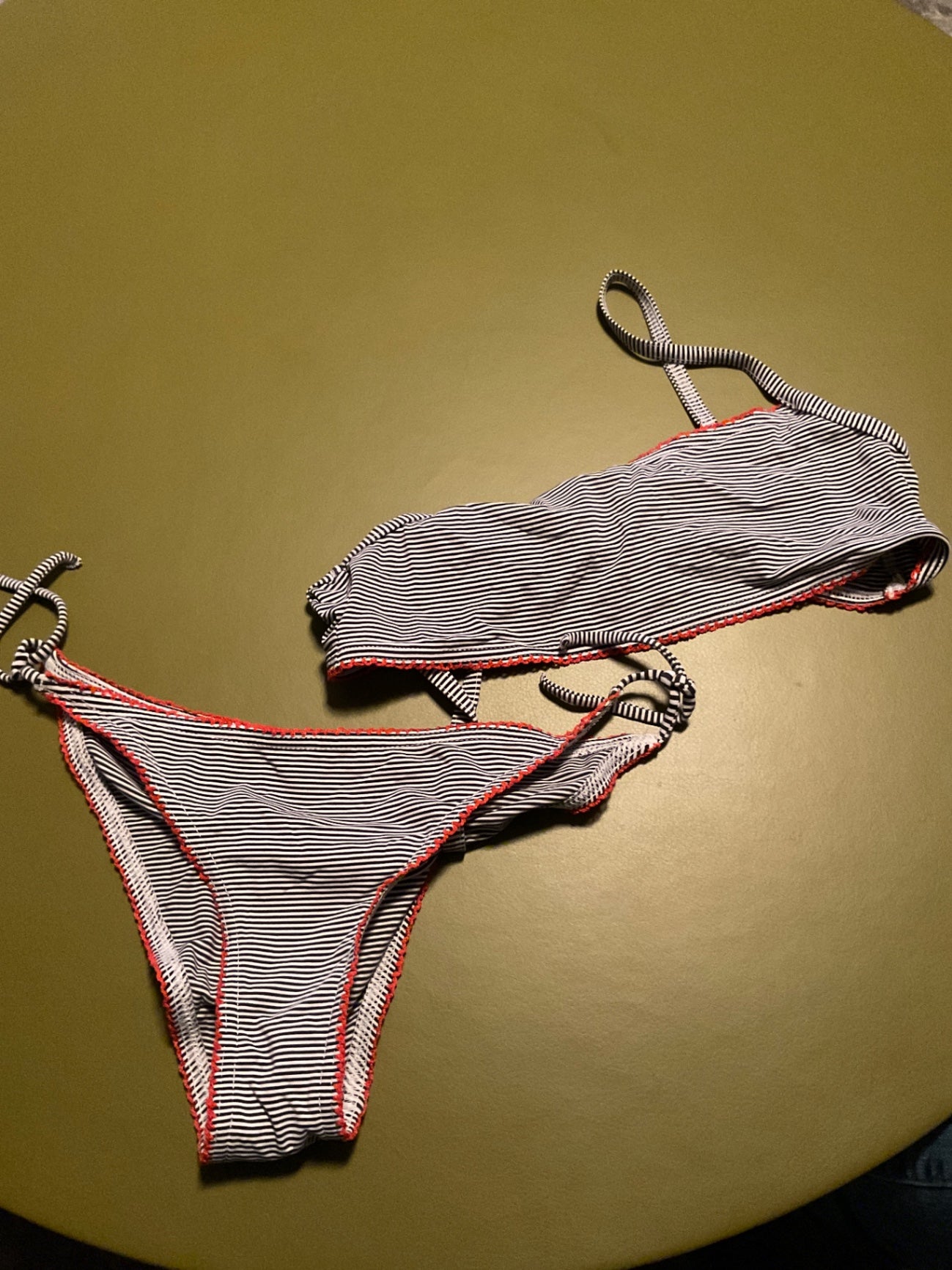 Unbekannt Bikini 140 Blau-Weiß gestreift