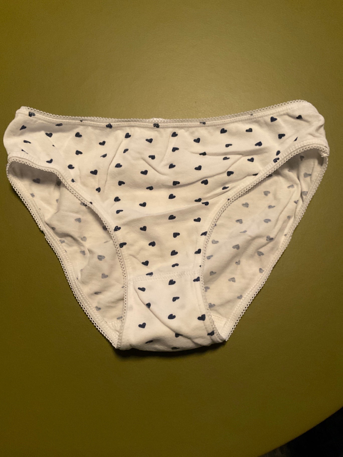 PETIT BATEAU  Slip 152 Weiß / Blaue Herzen