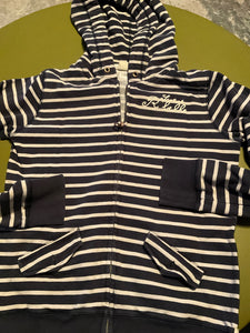 Scotch R'Belle Kapuzenjacke 164 Dunkelblau und Beige gestreift