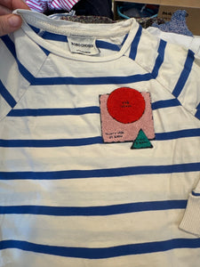 Bobo Choses T-Shirt Langarm 104/110 Weiß und Blau