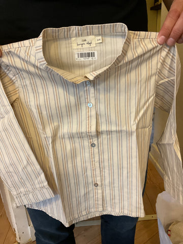Konges Sløjd Hemd 98/104 Beige mit Streifen