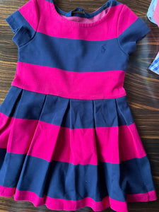Ralph Lauren Kleid 92 Blau und Pink gestreift