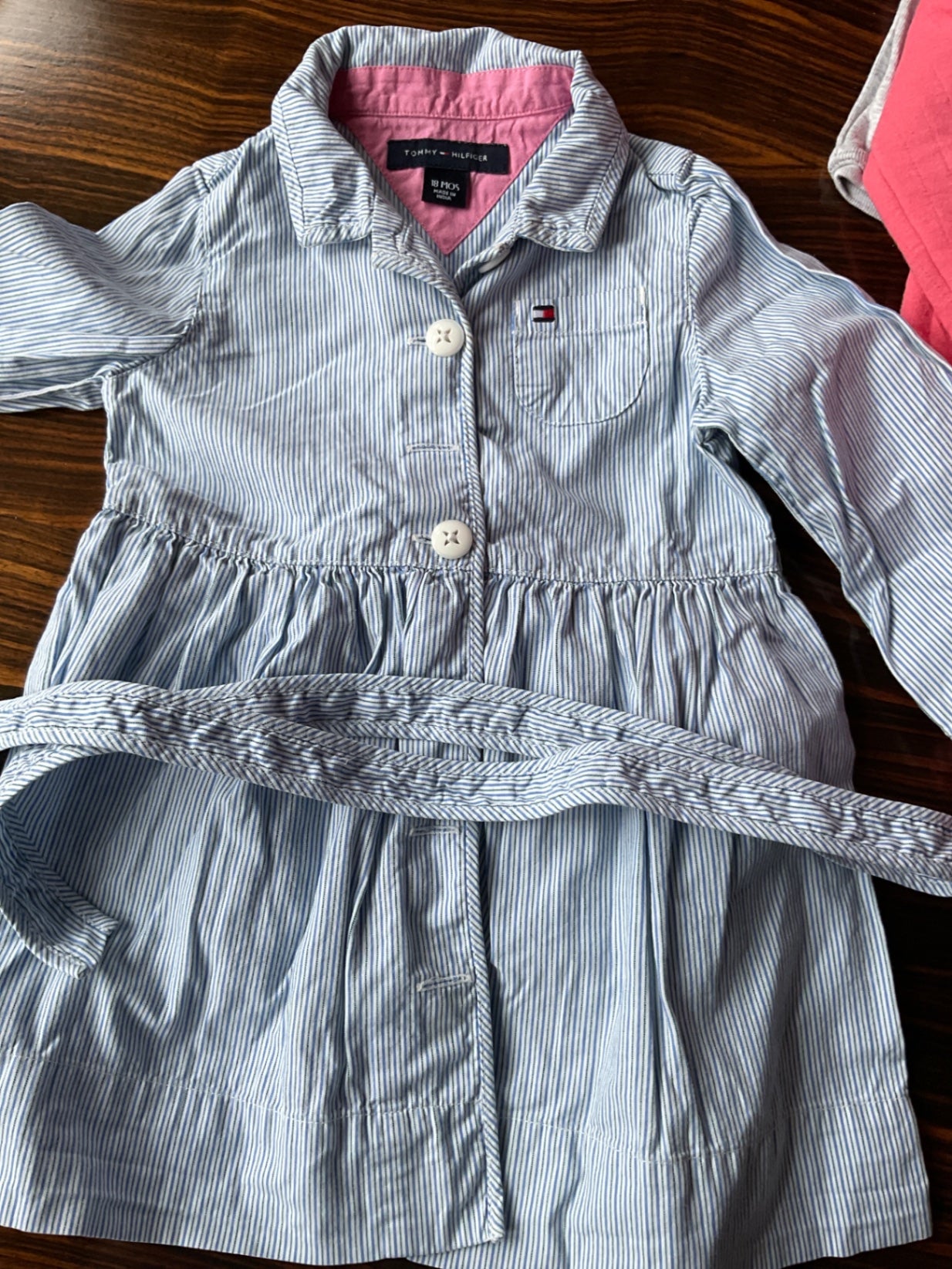 Tommy Hilfiger Kleid  86/92 Blau und Weiß gestreift