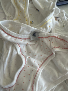 Petit Bateau Unterwäsche 140 Weiß Herz