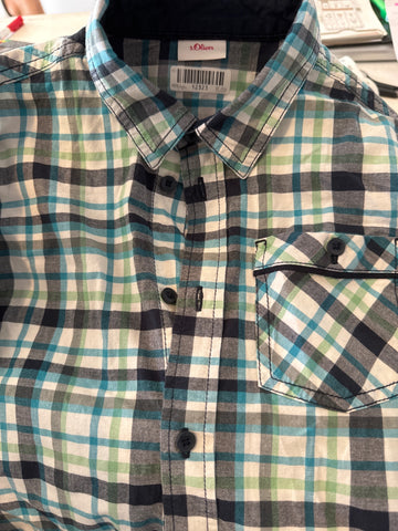 s.Oliver Hemd 128/134 Mehrfarbig (Blau, Grün, Weiß, Schwarz)