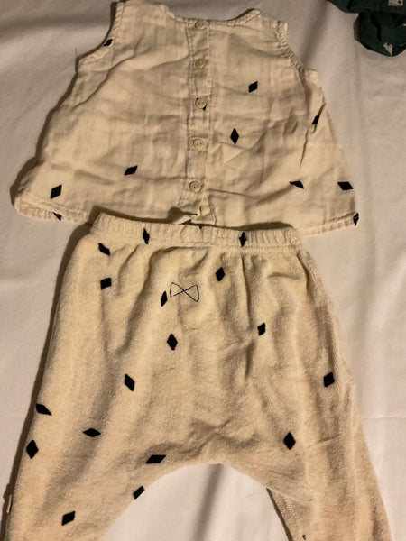 Mini Sikling Zweiteiliger Kinderanzug *SET 68 Beige