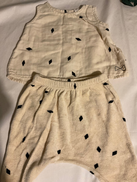 Mini Sikling Zweiteiliger Kinderanzug *SET 68 Beige