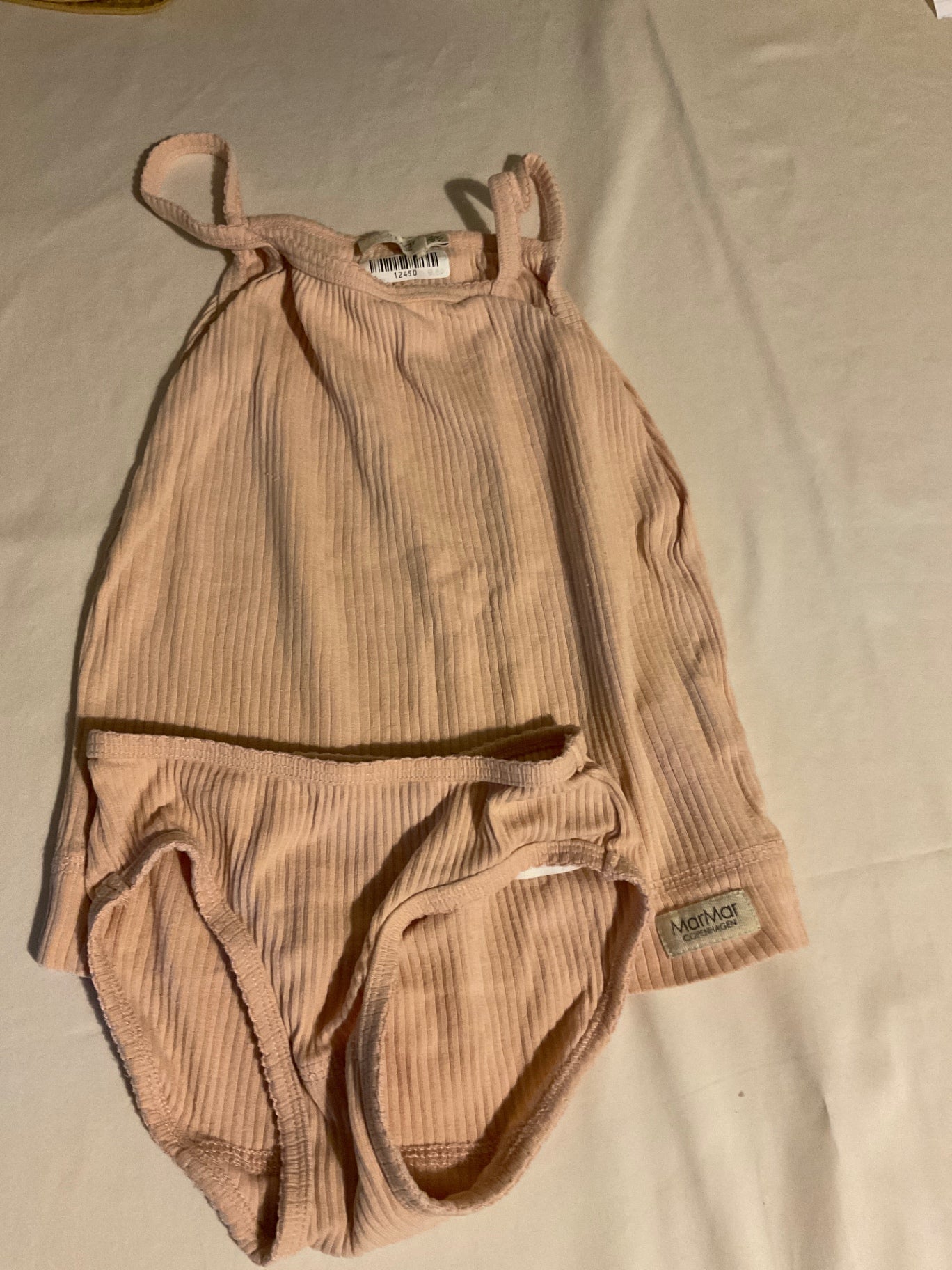 MarMar Copenhagen Unterwäsche-Set 104/110 Altrosa gerippt