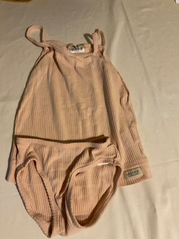 MarMar Copenhagen Unterwäsche-Set 104/110 Altrosa gerippt