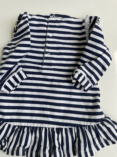Mayoral Kleid mit Vollant 74 Blau-Weiß gestreif mit Mädchen 🧒