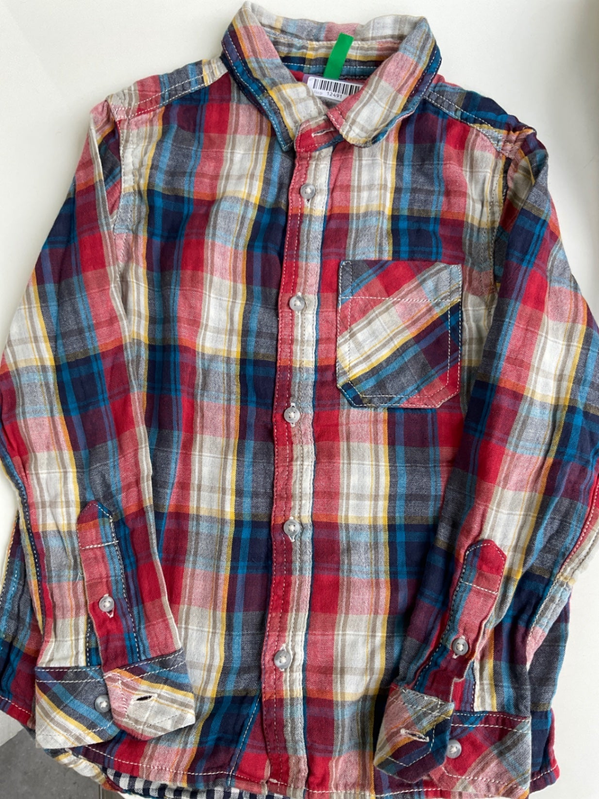 United Colors of Benetton Hemd 104/110 Bunt kariert