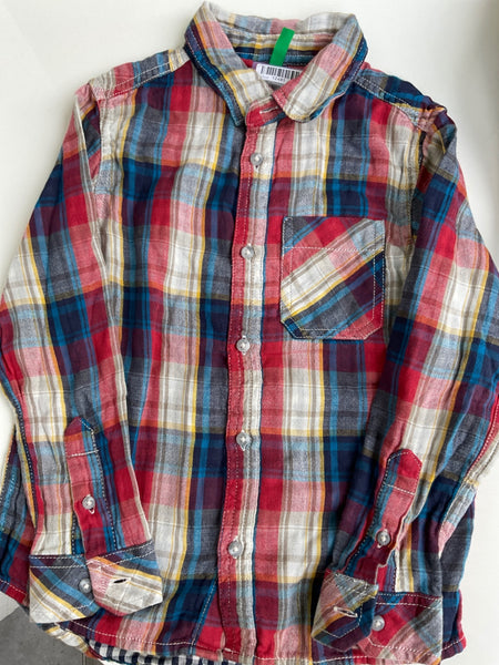 United Colors of Benetton Hemd 104/110 Bunt kariert