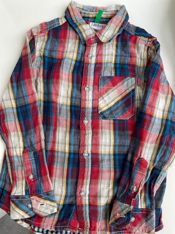 United Colors of Benetton Hemd 104/110 Bunt kariert