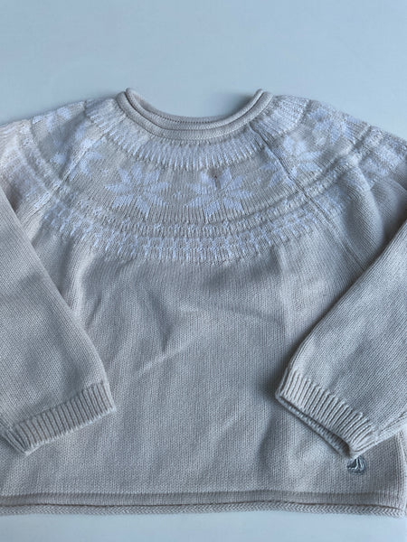 PETIT BATEAU  Pullover 116 Beige / Norwegermuster