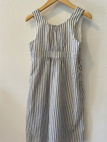 Verbauted Kleid 140 Weiß mit schwarzen Streifen