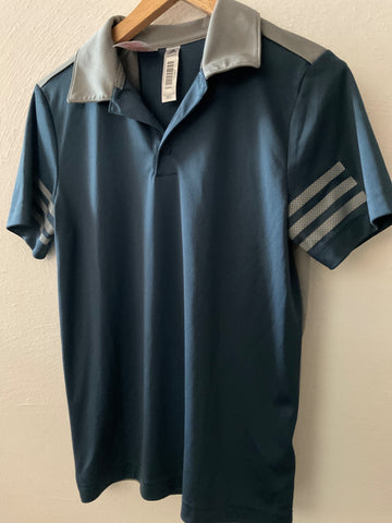 Adidas Poloshirt Sport 140 Blau und Grau