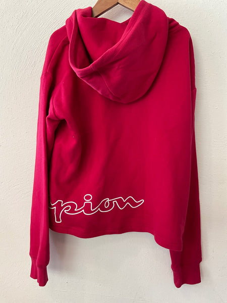 Champion Hoodie mit Kapuze 146 Rot/Pink