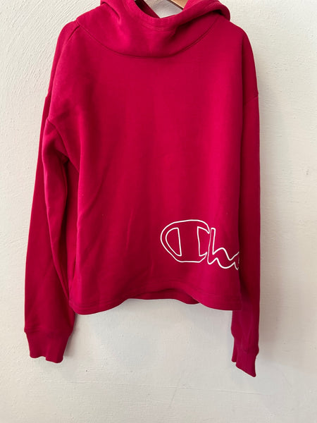 Champion Hoodie mit Kapuze 146 Rot/Pink