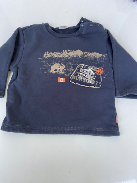 Sanetta Hoodie 74 Blau / Eisbär *Druckknopf defekt. SP