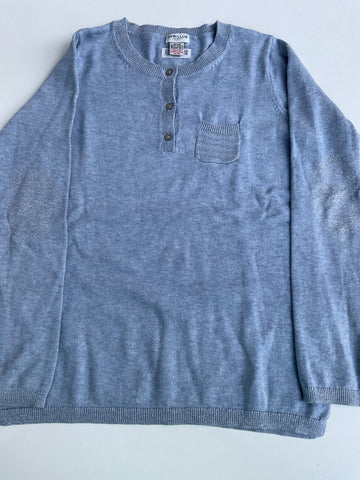 Cyrillus Pullover  Hellblau mit Glitzerrand