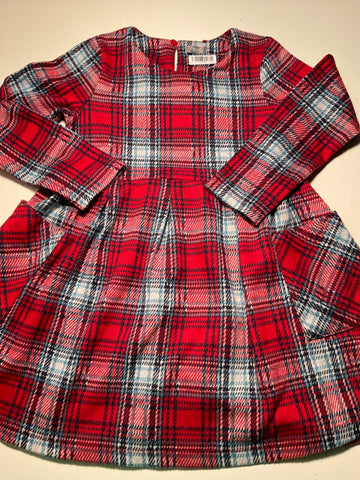 Next Kleid 110/116 Rot/Blau kariert